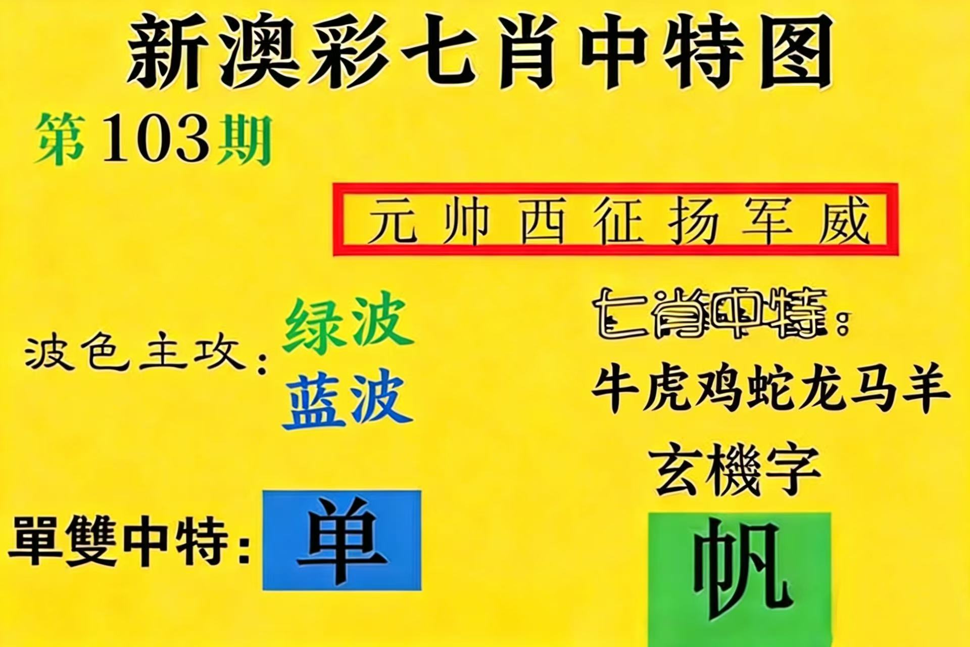 第103期【七肖】